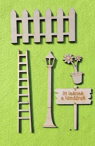 Natúr fa  Tündérkert kellékek	5db/csomag	15cm