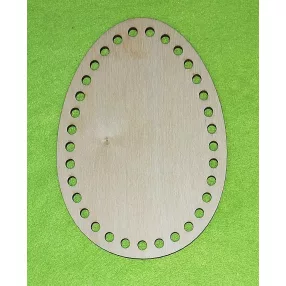   11x15cm Natúr,nyír rétegelt lemez horgolható Tojás      6mm lyukkal	1db	 vastagság 3mm