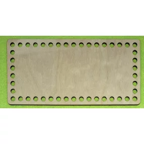   21x10cm  Natúr,nyír rétegelt lemez Horgolható Téglalap Zsebkendő tartó dobozhoz  7mm lyukkal	1db	vastagság 3mm