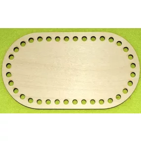   16x7,5 cm  Natúr,nyír rétegelt lemez Horgolható Ovális Kicsi Zsebkendőtartó  alap 6mm lyukkal	1db	vastagság 3mm