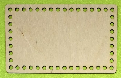 18,5x11 cm  Natúr,nyír rétegelt lemez Horgolható Zsebkendőtartó alap 6mm lyukkal	1db	vastagság 3mm