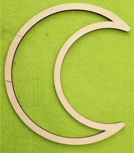 Natúr fa NAGY  Makramézható Hold	1db	29,5x25,5 vastagság 3mm