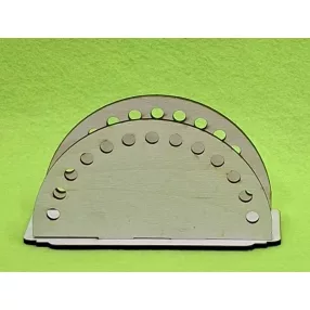   Natúr ,Lapraszerelt ,Szalvéta  tartó ,   horgolható  alap 7,mm lyukkal	1szett	alja 14x5cm oldala 7x13cm  vastagság 3mm	