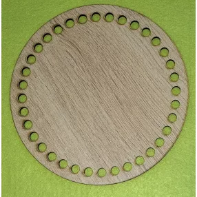   Hdf Sonoma mintás ,fa alapú HDF(nem tömörfa)  Kerek Horgolható alap  7,5mm lyukkal	1db	16cm vastagság 2,5mm