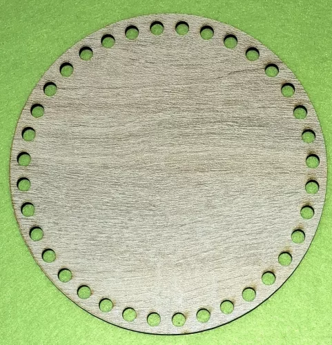 Hdf Sonoma mintás ,fa alapú HDF(nem tömörfa) 10cm  Kerek Horgolható alap   6 mm lyukkal	1db	16cm vastagság 2,5mm