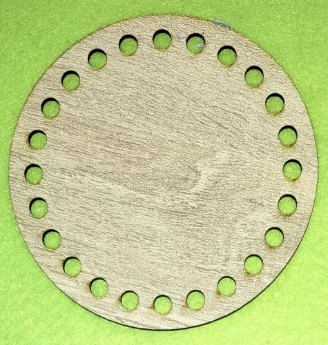 Hdf Sonoma mintás ,fa alapú HDF(nem tömörfa) Kerek Horgolható alap 7mm lyukkal	1db	12cm vastagság 2,5mm