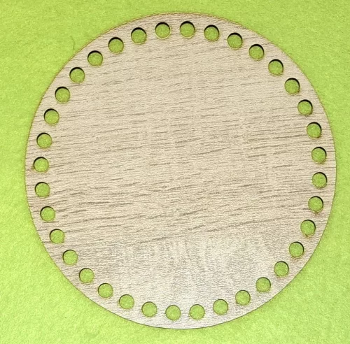 Hdf Sonoma mintás ,fa alapú HDF(nem tömörfa) Kerek Horgolható  alap 7mm lyukkal	1db	15cm vastagság 2,5mm