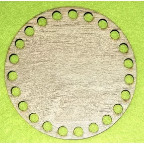   Hdf Sonoma mintás ,fa alapú HDF(nem tömörfa) 10cm  Kerek Horgolható alap 7mm lyukkal	1db	10cm vastagság 2,5mm