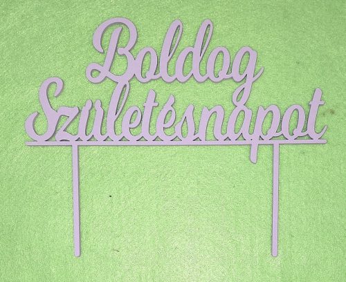 Mályva fa Boldog születésnapot  beszúrós	1db	21x16cm vastagság 3mm