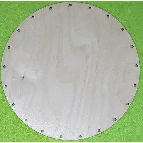   Natúr fa kosár alap kerek	1db	Átmérő 21cm .21db -3,5mm lyukkal  vastagság 3mm