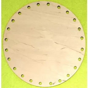   Natúr fa kosár alap kerek	1db	Átmérő 16cm .24db -5mm lyukkal  vastagság 3mm