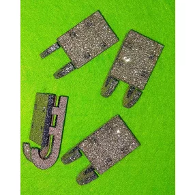 Arany csillámos Szánkó 3d   4db/csomag	2,6x3,5cm 