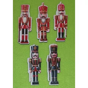  Nyomtatott fa  diótörő  szett	5db	4 x11