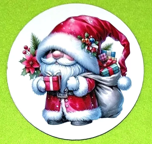 	Nyomtatott fa kopogtató közép   Aranyos télapó    	1db	11,8cm vastagság 3mm	