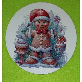   Nyomtatott fa kopogtató közép   Mézi fiú 	1db	14,8cm vastagság 3mm	