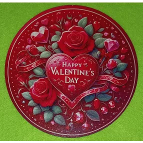   Nyomtatott Fa 15cm Valentin napi kopogtató   	1db	15cm vastagság 3mm	