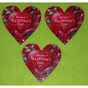 Nyomtatott Fa 8cm Valentin szív		8cm vastagság 3mm	