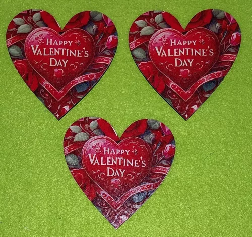 Nyomtatott Fa 8cm Valentin szív		8cm vastagság 3mm	