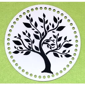   20cm Horgolható nyomtatott fa alap 7 mm lyukkal   Életfa	1db/csomag	20cm vastagság 2,5mm	