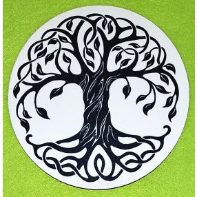   Nyomtatott Fa Kerek kopogtató közép  Kerek Életfa   	1db/csomag	15cm vastagság 3mm	