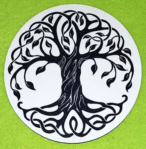 Nyomtatott Fa Kerek kopogtató közép  Kerek Életfa   	1db/csomag	15cm vastagság 3mm	