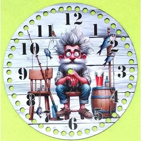   20 cm Horgolható óralap vicces horgász   7mm lyukkal 	1db vastagság 2,5mm	