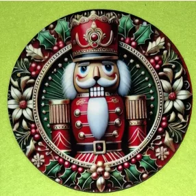   Nyomtatott kerek kopogtató közép Diótörő piros 	1db	15cm vastagság 2,5mm	