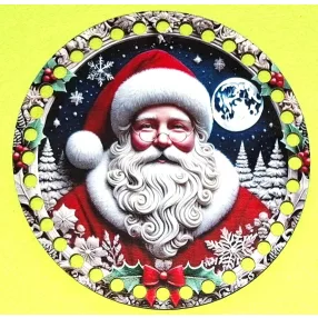   15cm Horgolható nyomtatott fa alap 7 mm lyukkal Télapó  	1db	15cm vastagság 2,5mm	