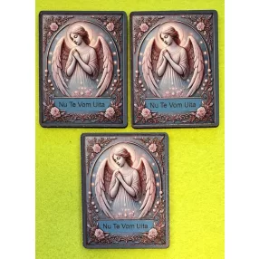   Nyomtatott Fa   Nyomtatott fa Angyalkás tábla Nute vom Uita felirattal	3db/csomag	5x7cm vastagság   3mm	