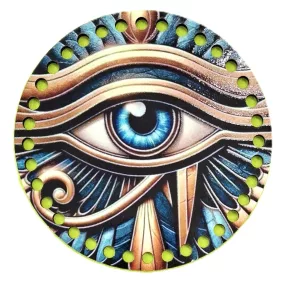   15cm Horgolható nyomtatott fa alap Mindent látó szem	7mm lyukkal 1db	15cm vastagság 2,5mm	