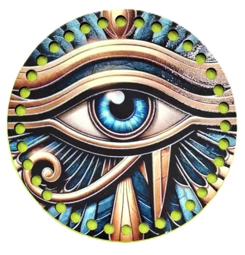 15cm Horgolható nyomtatott fa alap Mindent látó szem	7mm lyukkal 1db	15cm vastagság 2,5mm	