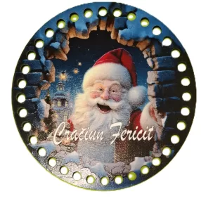   15 cm Horgolható Nyomtatott ,fa alapú HDF(nem tömörfa)     fa alap 7 mm lyukkal   Craciun Fericit˘ felirattal	1db	15cm vastagság 3mm	