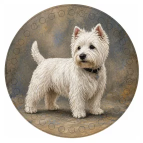   15cm Horgolható nyomtatott fa alap 7 mm Westie kutyus	1db/csomag	15cm vastagság 2,5mm	