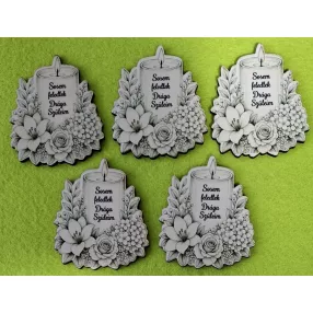   Nyomtatott ,fa alapú HDF(nem tömörfa) Kegyeleti gyertya Sosem feledlek Drága Szüleim	5db/csomag	5,8x6,7cm vastagság 2,5mm	