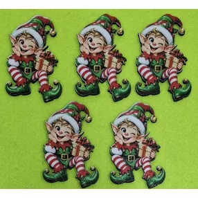  Nyomtatott ,Vidám manó	5db/csomag	4,3x6,7cm magasság   vastagság 3mm	