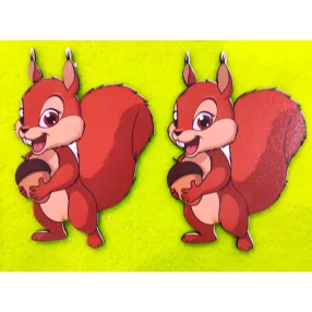 Nyomtatott fa Mókus makkal 	2db/csomag	8x11cm 