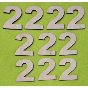 Natúr fa számok 2-es	10 db/csomag	5cm vastagság 3mm