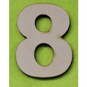 	Natúr fa számok 8-as	1db	10cm vastagság 3mm