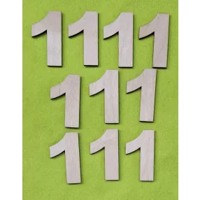 Natúr fa számok 1-es	10 db/csomag	3cm vastagság 3mm