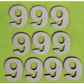 Natúr fa számok 9-es	10 db/csomag	3cm vastagság 3mm