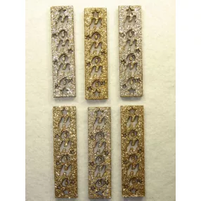 Csillámos HoHoHo	6db/csomag	2x8cm 