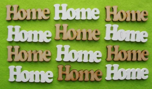 Natúr és fehér fa Home 	12db/csomag	7x2,5cm vastagság 3mm	