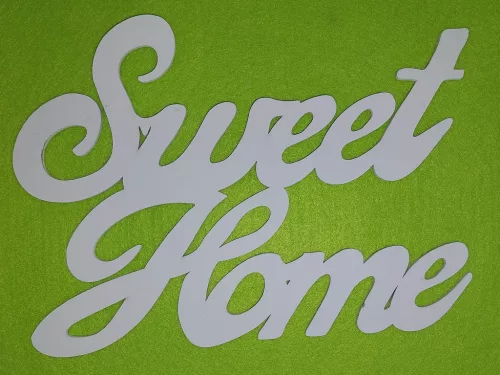 Fehér fa Sweet Home 15x11cm 