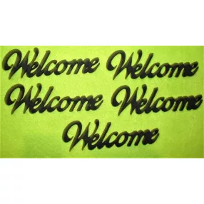 Fekete  fa Welcome	5db/csomag	10x3cm 