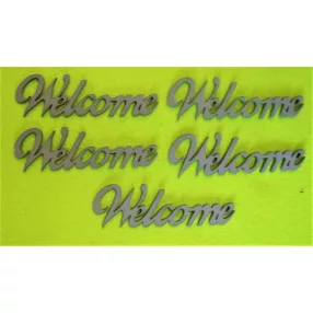 Szürke fa Welcome	5db/csomag	10x3cm