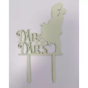     Halványzöld  színű nyír rétegelt lemez  Mr&MRS,csókolózós pár ,  dísz beszúrós	1db	17,5x10,5cm 
