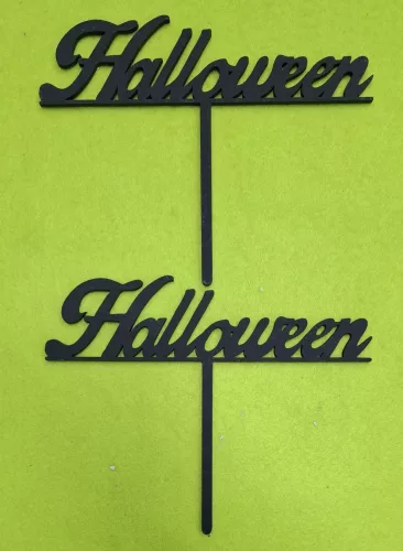 Fekete színű,nyír rétegelt lemez Beszúrós Halloween	2 db/csomag	15x11cm 