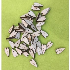  Natúr fa gomb 1,5 1,5x1,5cm 