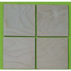   Natúr,nyír rétegelt lemez Négyzet tábla	4db/csomag	12,5x12,5cm 