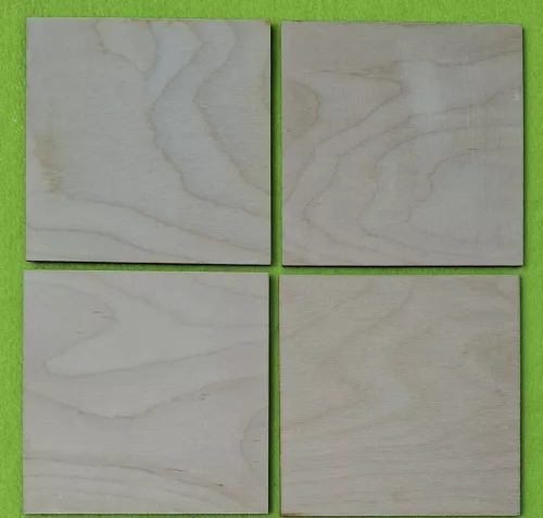 Natúr,nyír rétegelt lemez Négyzet tábla	4db/csomag	12,5x12,5cm 